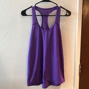 SOLD Purple racer back workout tank— size S